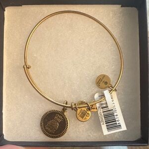 Alex and Ani Gold Pineapple Charm Bracelet